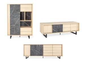 Evan Kasten set Toscano - Eiken look/Zebra Marble Hout