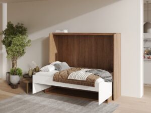 Boone Bureau opklapbed SMART OFFICIO - Wit/eik Hout