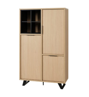 Meubar Barkast VENETO - Elegant Oak/Black Hout