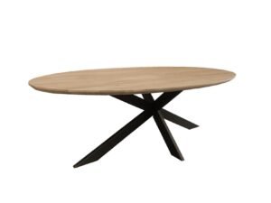 Studio puro Tafel OWEN - Naturel eiken/zwart metaal Hout