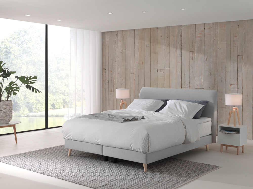 Richter young design Boxspring SCANDINAVIA incl. matras en topper 140x200 Grijs Richter young design Boxspring SCANDINAVIA incl. matras en topper 140x200 Grijs