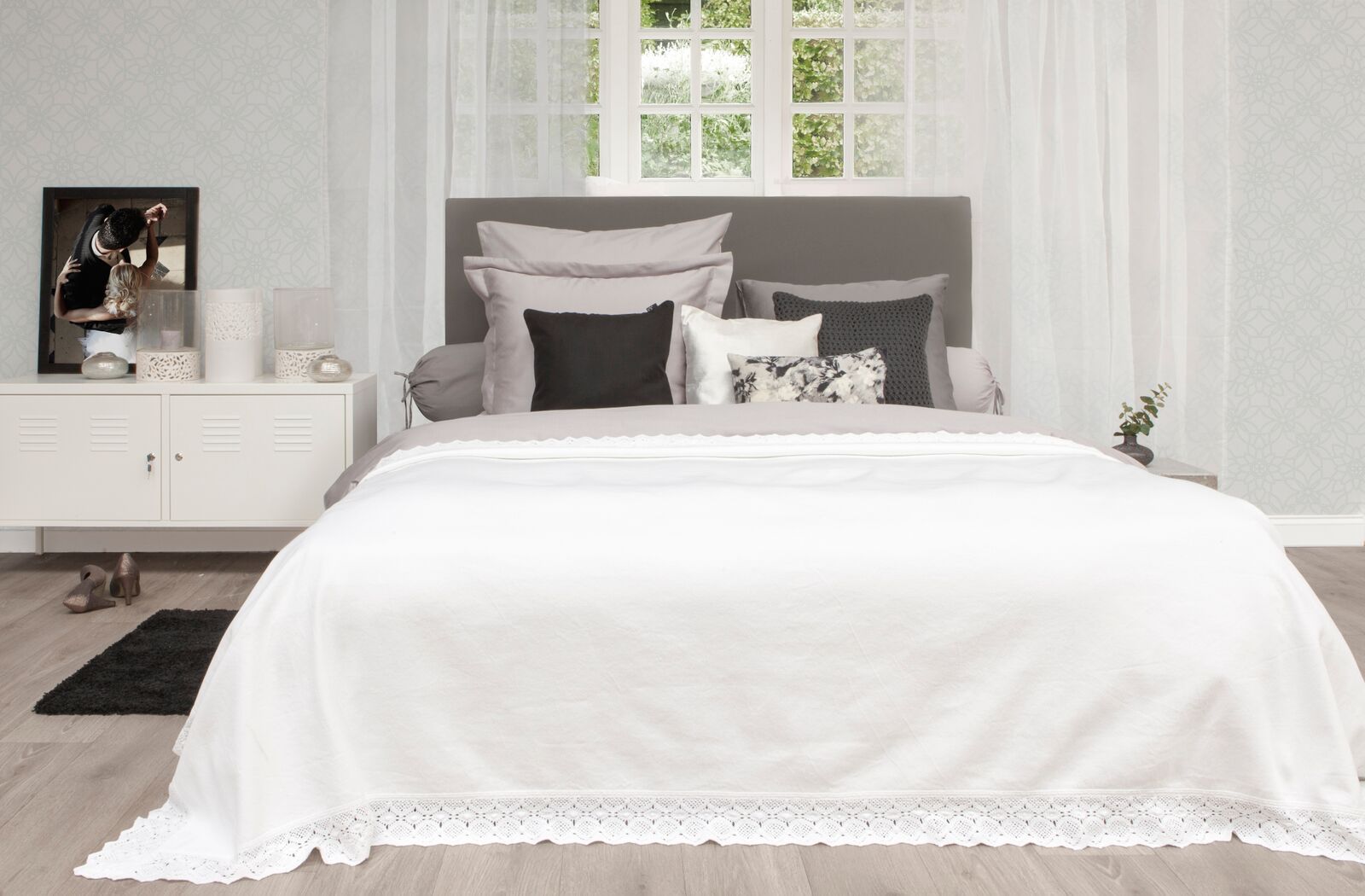 Heckett & lane Bedsprei PERSA - Wit Wit Heckett & lane Bedsprei PERSA - Wit Wit