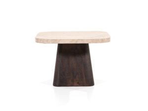 Eleonora Bijzettafel TRAVIS - Mango hout / Travertin Hout