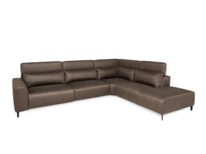 Richter young design Hoeksalon PAROLI - Donkerbruin leder Donkerbruin