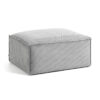 Kave home Poef BLOK - Grijs corduroy Grijs Kave home Poef BLOK - Grijs corduroy Grijs