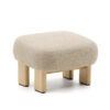 Kave home Voetenbank CABANA - Beige Chenille Beige Kave home Voetenbank CABANA - Beige Chenille Beige