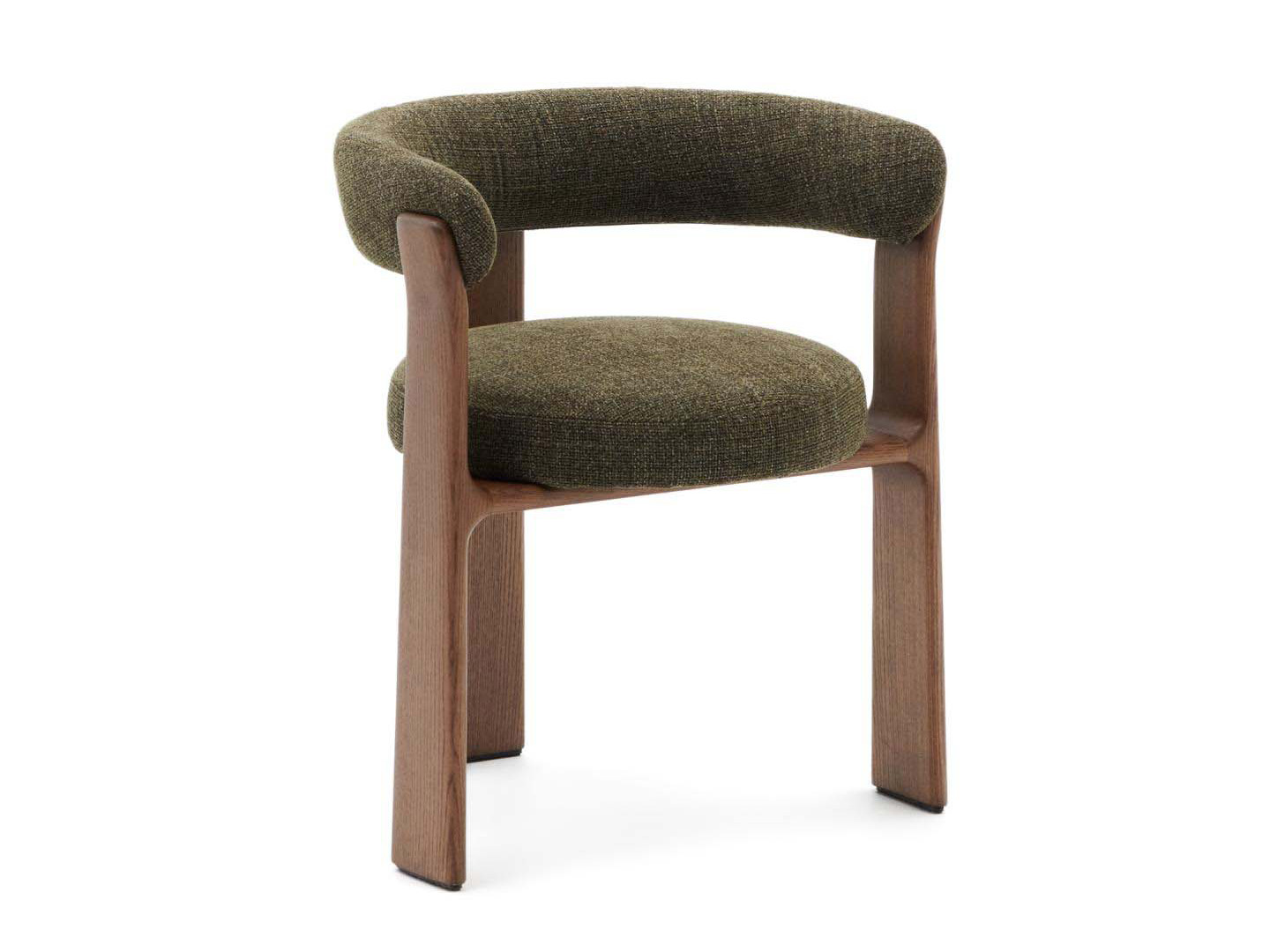 Kave home Eetkamerstoel 3 poten GRANITE - Groen/Walnoot Groen Kave home Eetkamerstoel 3 poten GRANITE - Groen/Walnoot Groen