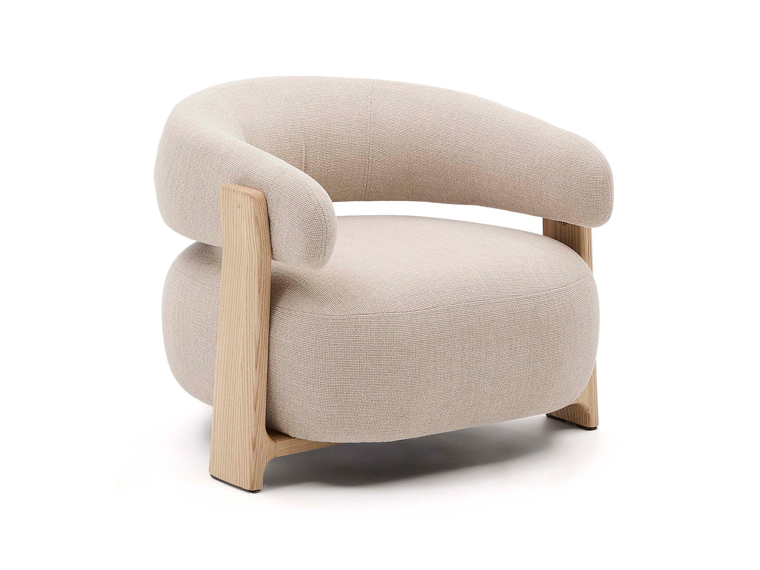 Kave home Fauteuil GRANITE - Beige/Naturel Beige Kave home Fauteuil GRANITE - Beige/Naturel Beige