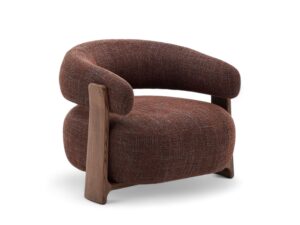 Kave home Fauteuil GRANITE - Bruin/Walnoot Bruin