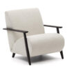 Kave home Fauteuil MEGHAN - Parelkleurig chenille Wit
