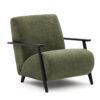 Kave home Fauteuil MEGHAN - Groen chenille/Wengé Groen Kave home Fauteuil MEGHAN - Groen chenille/Wengé Groen