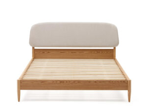 Kave home Bed OCTAVIA - Wit/Essenhout Hout