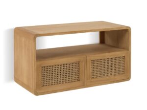 Kave home Badkamermeubel SABIELA - Massief teak Hout