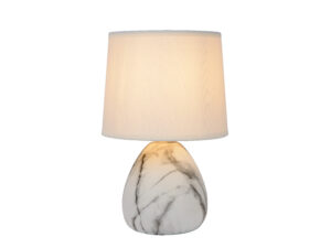 Lucide Tafellamp MARMO - Witte marmerlook Wit
