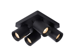 Lucide Plafondspot NIGEL 4x - Zwart Zwart