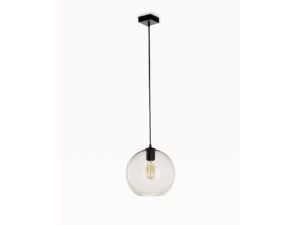Marckdael Plafondlamp SEATTLE met 1 glazen bol Globe Zwart