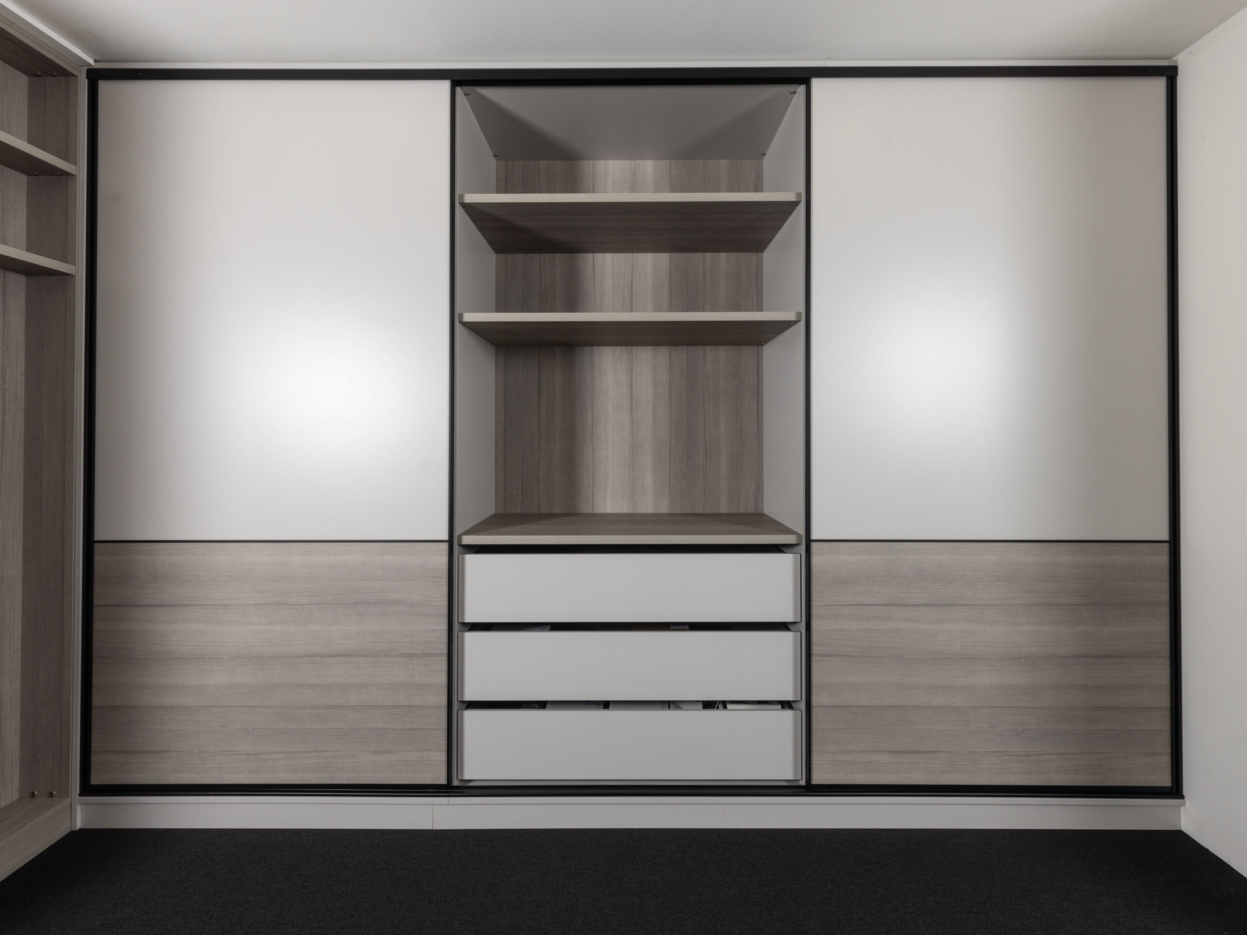 Neves Schuifdeurkast - Pastelgrijs Grijs Neves Schuifdeurkast - Pastelgrijs Grijs