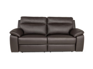 Nicoletti home 3-zit met 2 elektr. relaxen NEW YORK - Bruin leder Bruin