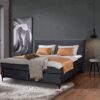 Richter young design Boxspring met matras en topper PAMIR - Grijs Grijs