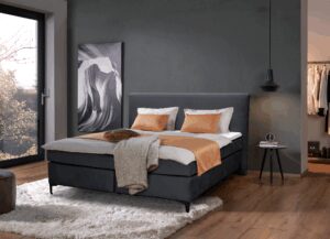 Richter young design Boxspring met matras en topper PAMIR - Grijs Grijs