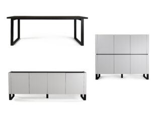 Richter young design Eetkamerset TABU - Mat Zwart / Wit Wit