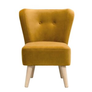 Fauteuil Halmstad - stof - geel - Leen Bakker