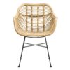 Eetkamerstoel Julan - rotan/metaal - naturelkleur - Leen Bakker Eetkamerstoel Julan - rotan/metaal - naturelkleur - Leen Bakker