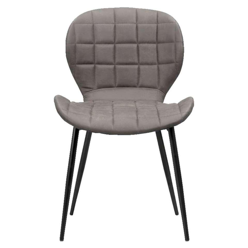 Eetkamerstoel Joshua - stof - grijs - Leen Bakker Eetkamerstoel Joshua - stof - grijs - Leen Bakker