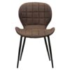 Eetkamerstoel Joshua - stof - bruin - Leen Bakker Eetkamerstoel Joshua - stof - bruin - Leen Bakker