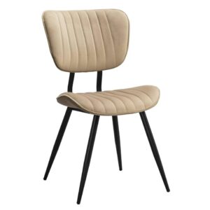 Eetkamerstoel Bram - fluweelachtige stof - bruin - Leen Bakker