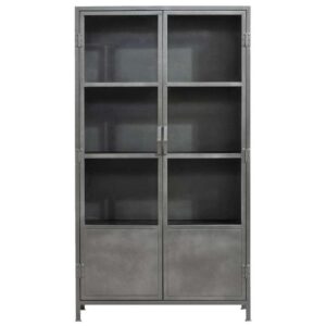 Kast Ziggy - grijs - 180x40x100 cm - Leen Bakker