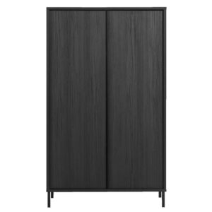 Kast Julia - zwart - 178x106x40 cm - Leen Bakker