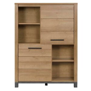 Kast Finn 2-deurs - licht eikenkleur - 40x110x151 cm - Leen Bakker