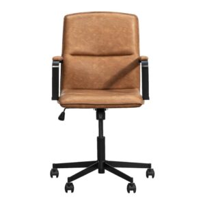 Bureaustoel Trevor - cognackleur - Leen Bakker