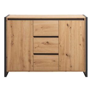 Kast Denver 2 - eiken-/antracietkleur - 88x120x40 cm - Leen Bakker