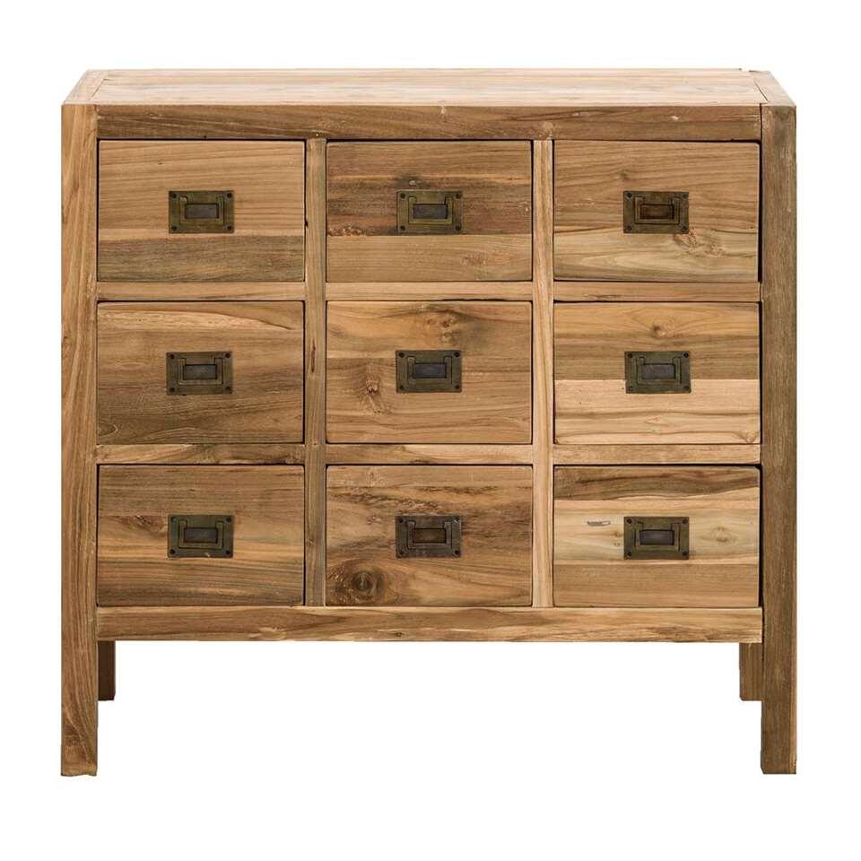 Kast Dean - natuurlijk hout - 75x80x35 cm - Leen Bakker Kast Dean - natuurlijk hout - 75x80x35 cm - Leen Bakker