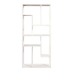 Vakkenkast Stan - zand - metaal - 188x85x35 cm - Leen Bakker