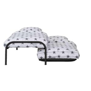 Bed Pascal (incl. onderschuifbed) - matte antracietkleur - 90x200 cm - Leen Bakker