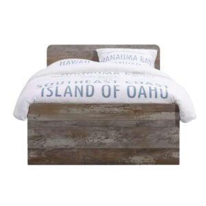 Bed Mono - wit/steigerhoutlook - 120x200 cm - Leen Bakker