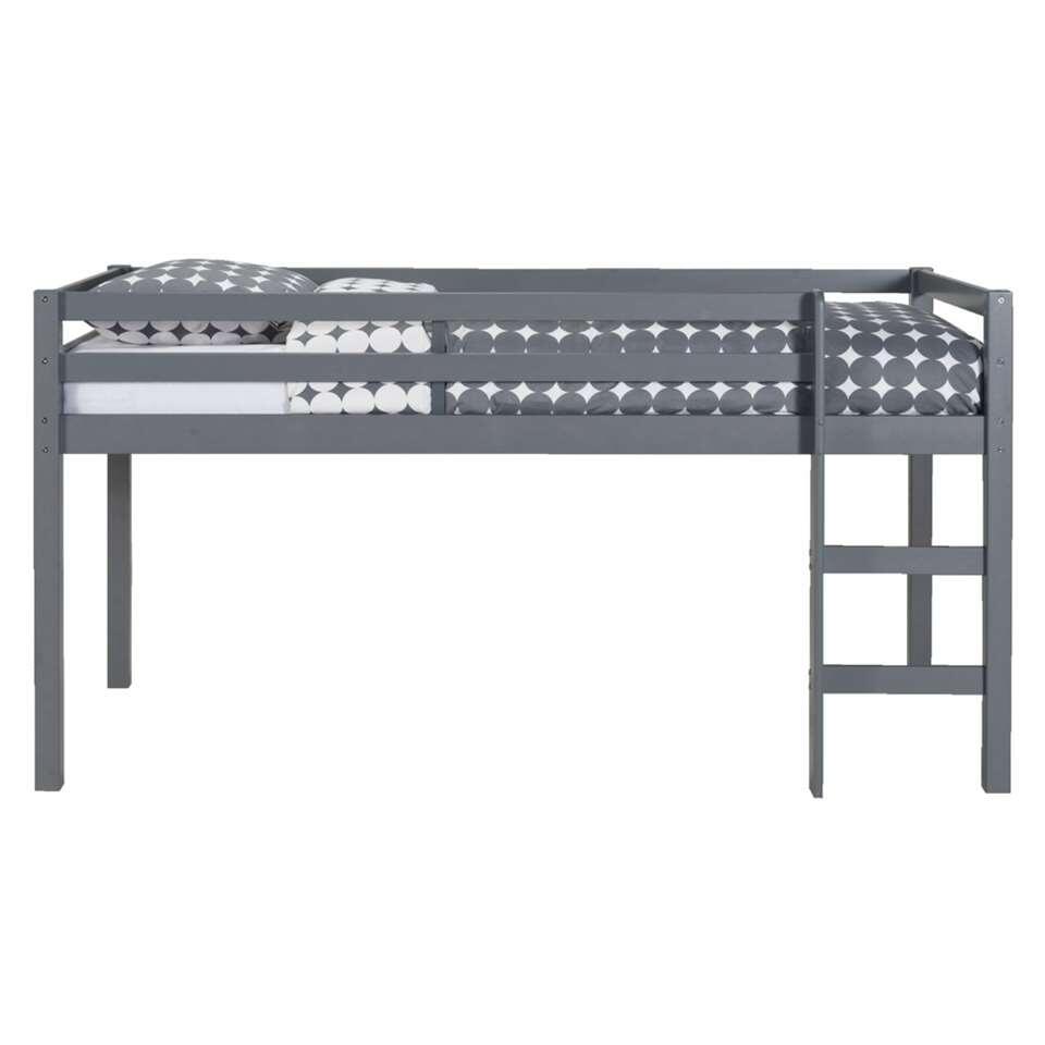 Halfhoogslaper Ties (excl. wanden) - antraciet - 90x200 cm - Leen Bakker Halfhoogslaper Ties (excl. wanden) - antraciet - 90x200 cm - Leen Bakker