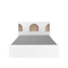 Bed Milou - wit/eikenkleur - 140x200 cm - Leen Bakker