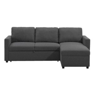 Slaapzetel Turijn met opbergruimte - antraciet - 82x215x145 cm - Leen Bakker