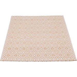 Binnen-/buitentapijt Diamond - bruinrood - 90x150 cm - Leen Bakker