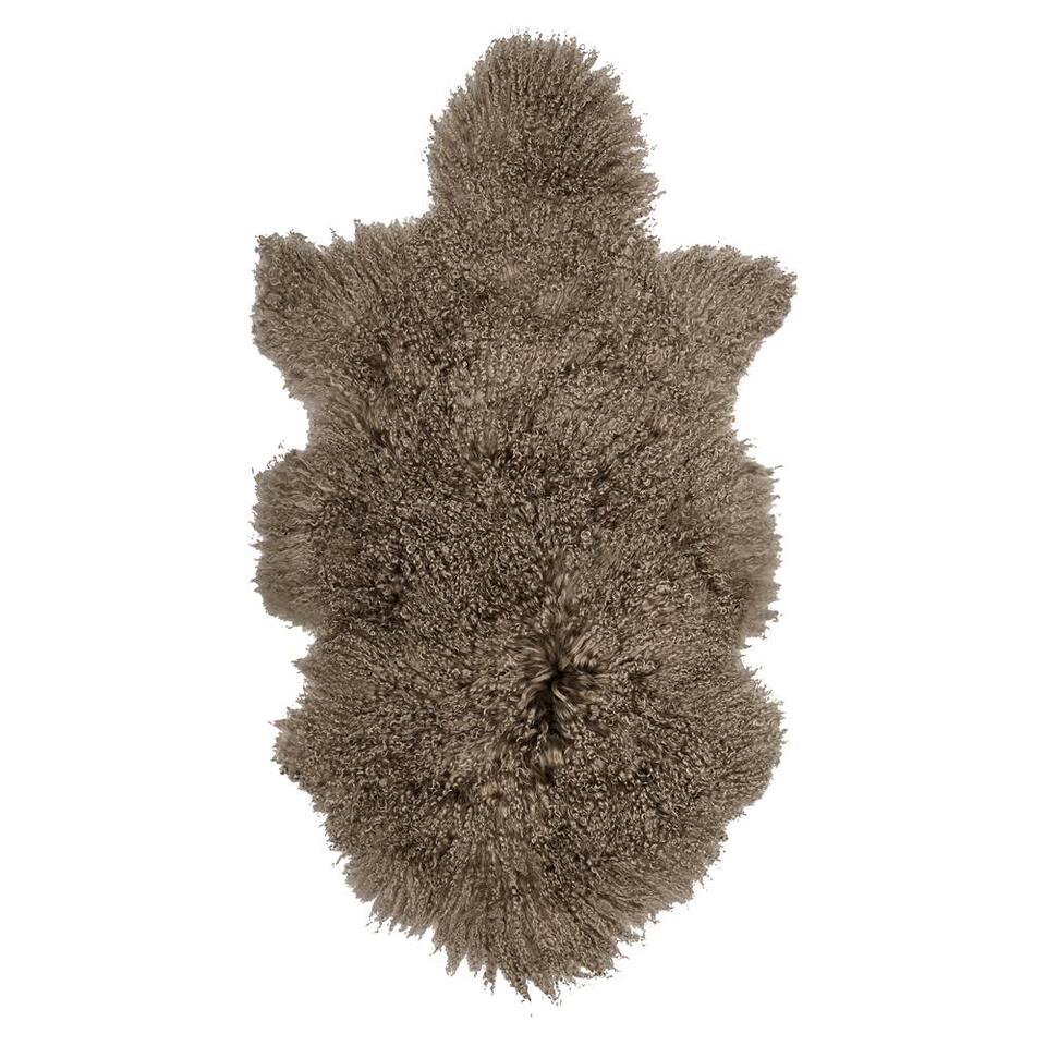 Tapijt Doodle Schapenvacht - taupe - Leen Bakker Tapijt Doodle Schapenvacht - taupe - Leen Bakker