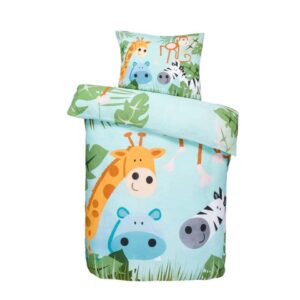 Comfort dekbedovertrek Zoey - blauw - 140x200 cm - Leen Bakker