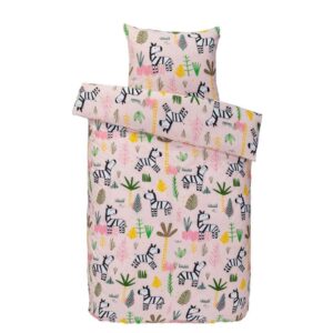 Comfort dekbedovertrek Soof - roze - 120x150 cm - Leen Bakker