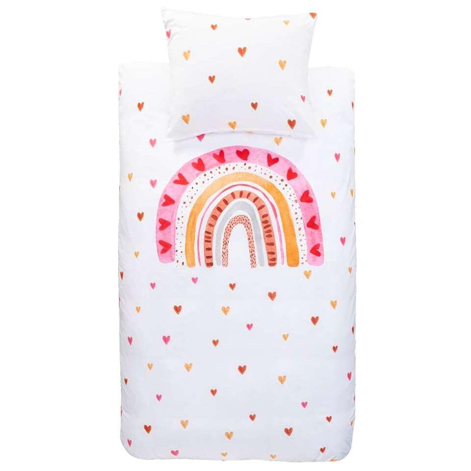 Comfort peuterdekbedovertrek Milia - roze - 120x150 cm - Leen Bakker Comfort peuterdekbedovertrek Milia - roze - 120x150 cm - Leen Bakker