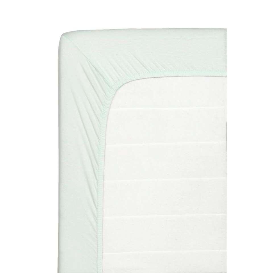 Hoeslaken Jersey - lichtgroen - 90x200 cm - Leen Bakker Hoeslaken Jersey - lichtgroen - 90x200 cm - Leen Bakker