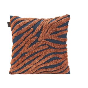 Sierkussen Marty Kaat - blauw/terra - 45x45 cm - Leen Bakker