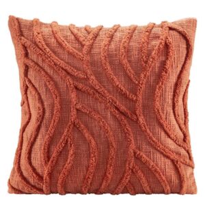 Sierkussen Vinn - steenrood - 45x45 cm - Leen Bakker